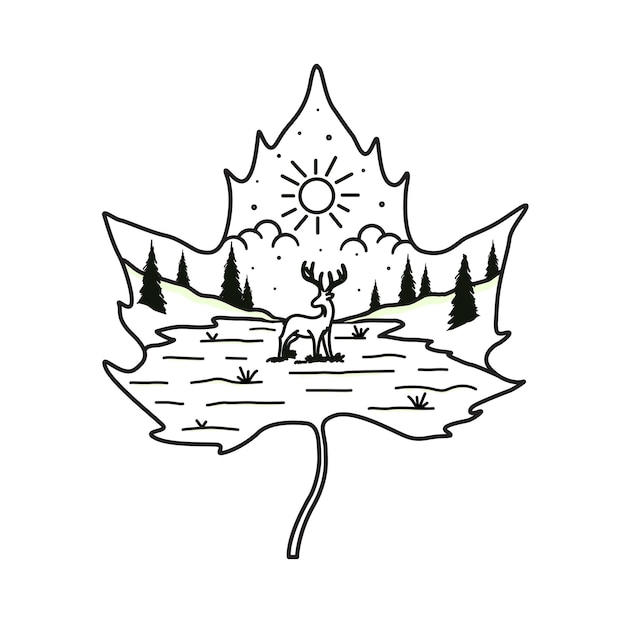 landscape line art logo