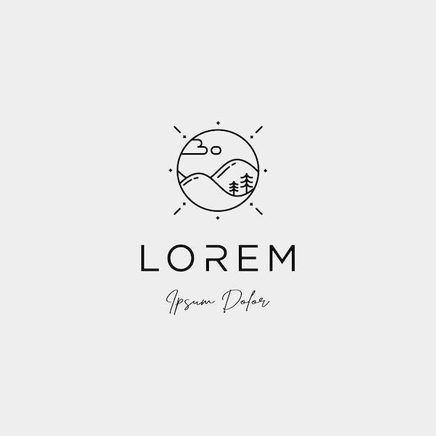 Landscape Logo design for landscaping vector icon