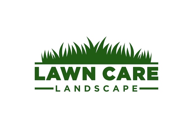 Landscape logo for lawn or gardening business organization or website