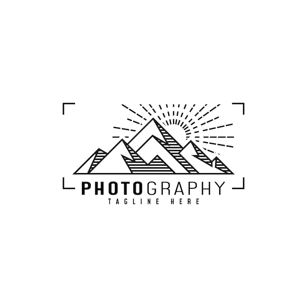 Landscape Photography Logo Design Illustration