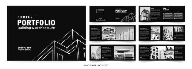 Landscape portfolio layout template