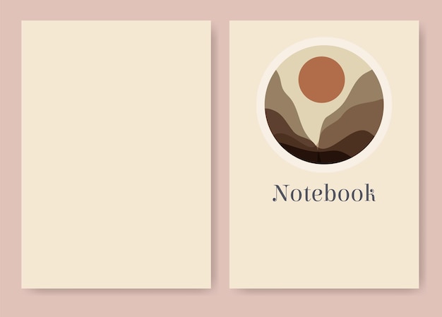 Landscape templates for cover pages, notebook