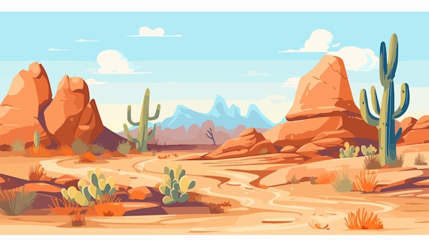 a landscape with mountains and desert