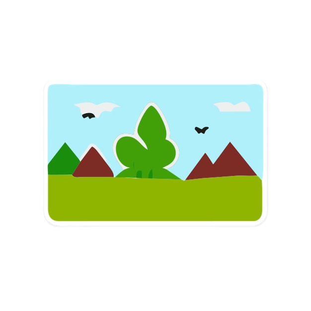 landscapethemed stickers icon