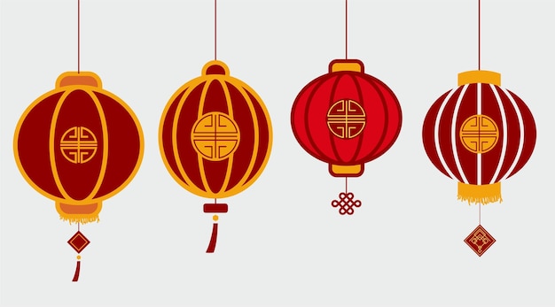 lantern chinese new year vector element chinese lantern