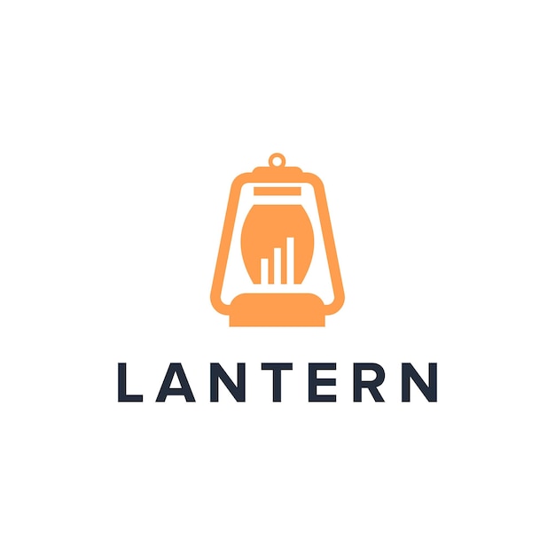 lantern and graph invest simple sleek creative geometric modern logo design