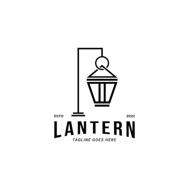 Lantern Lamp Logo Design. Lantern Lamp Logo Template. Modern Design. Flat Logo. Vector Illustration.