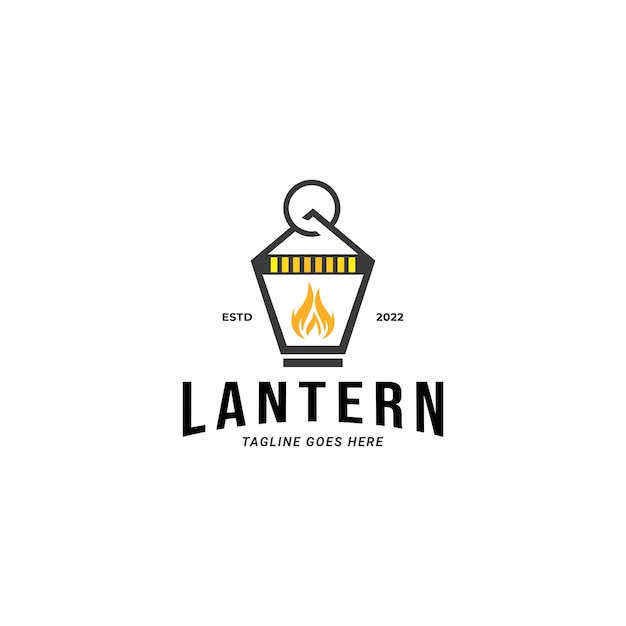 Lantern Lamp Logo Design. Lantern Lamp Logo Template. Modern Design. Flat Logo. Vector Illustration.