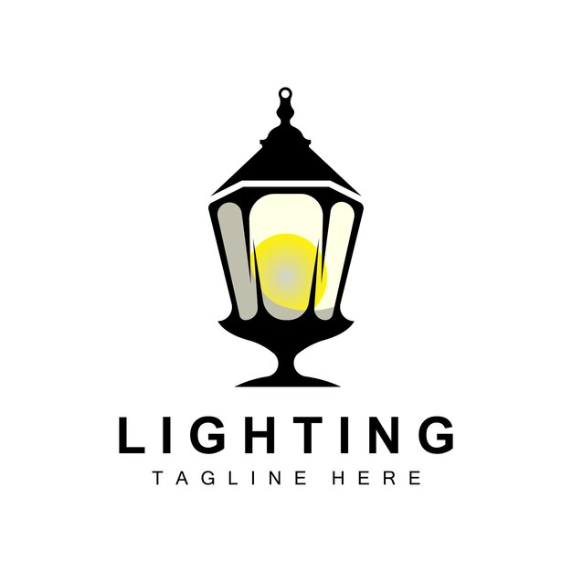 Lantern Lamp Logo Design Life Lighting Vector Lamp Logo Illustration Product Brand