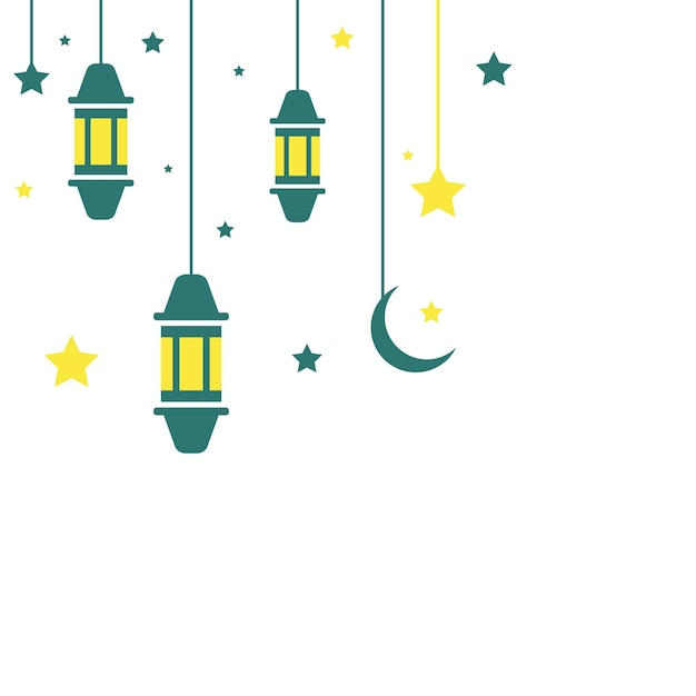 Lantern ramadhan kareem background design vector illustration ramadhan greetings background template