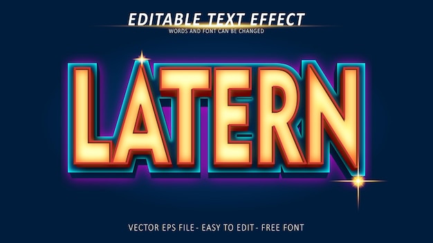 Lantern text effect