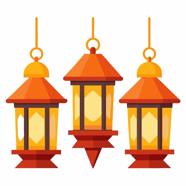 Vector lanterns set vector elegant and versatile lighting designs