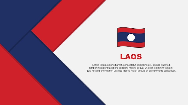 Laos Flag Abstract Background Design Template Laos Independence Day Banner Cartoon Vector Illustration Laos Illustration