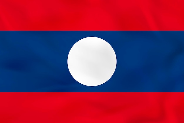 Laos waving flag Laos national flag background texture