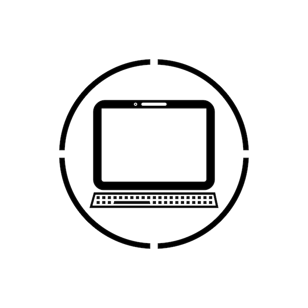 Laptop computer icon Template