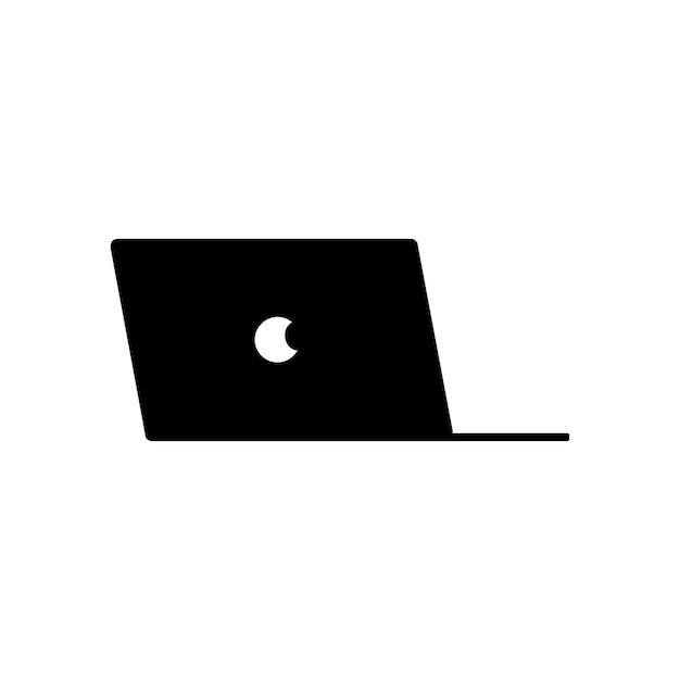 Laptop flat icon vector