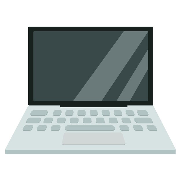 Laptop in flat style isolated on white background laptop icon