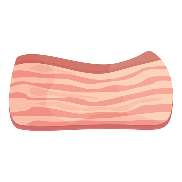 Lard icon cartoon vector Pork meat Raw beef