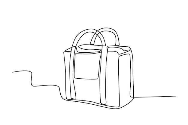 A large bag for carryon storage Baggage oneline drawing