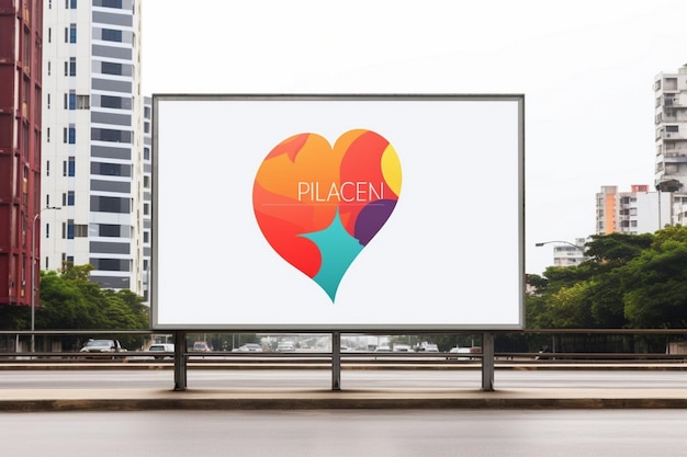 Vector a large billboard with a heart that says quot extreio quot on it