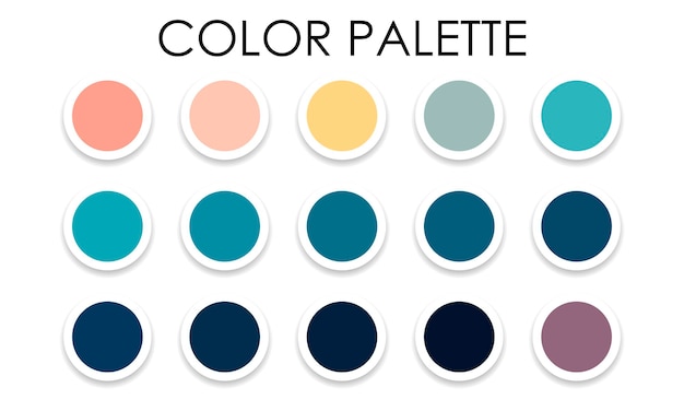 Large color palette. Color combinations. Vector illustration