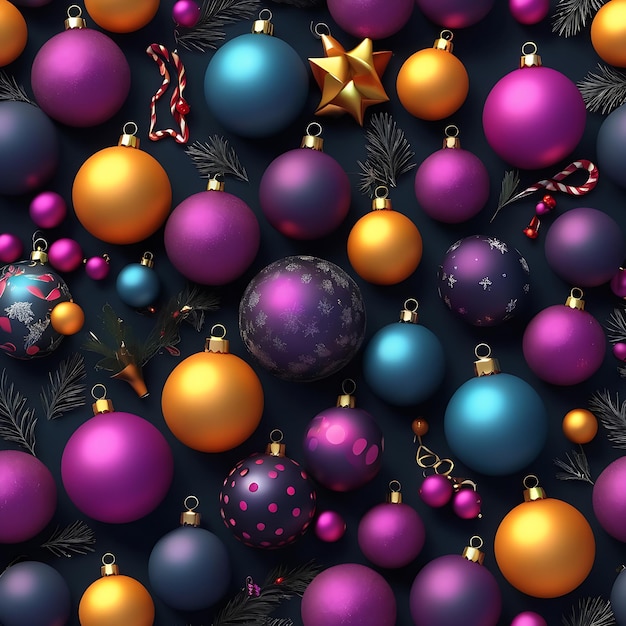 Vector large group of christmas balls with a number of numbers on it