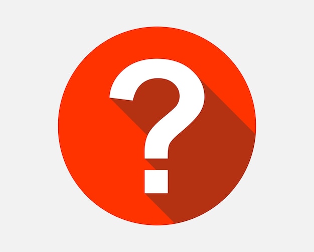 Large question mark Searching for answer Vector illustration