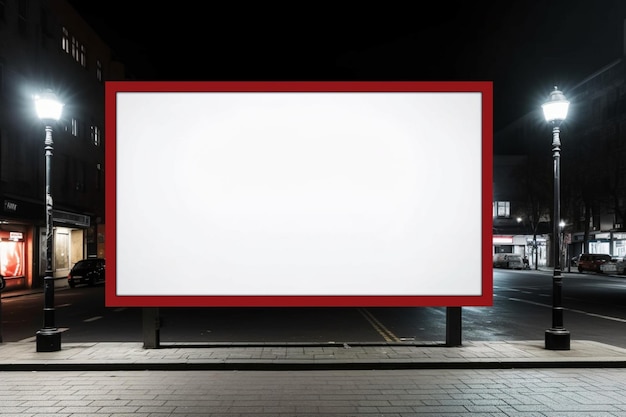 Vector a large red billboard with a white frame that says quot blank quot