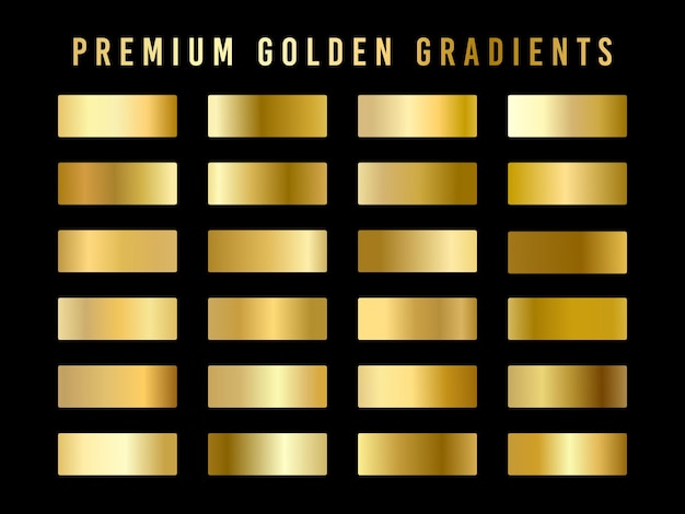 A large set of gold gradients