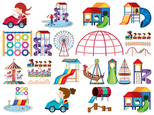 Large set of isolated objects of kids