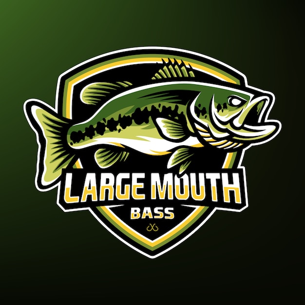 Largemouth bass fishing esport mascot