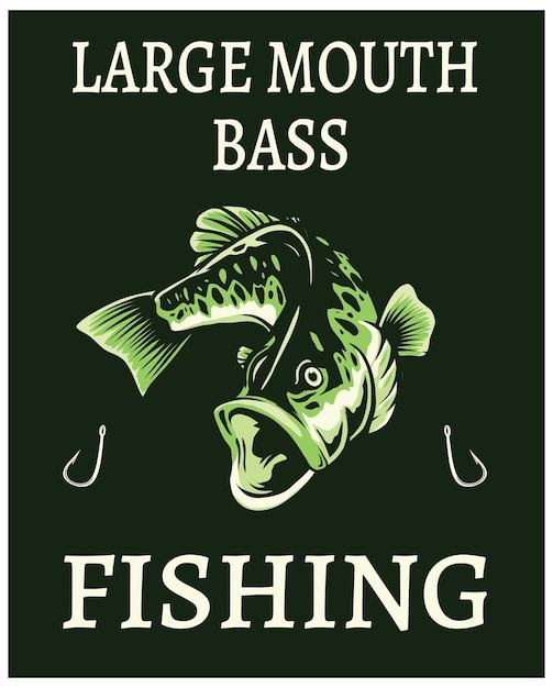 largemouth bass fishing poster