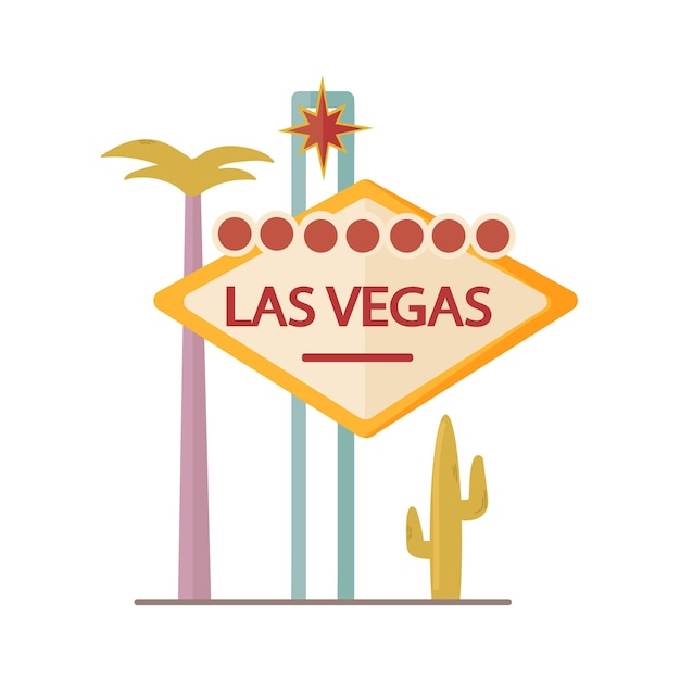 Vector las vegas icon clipart avatar logotype isolated vector illustration