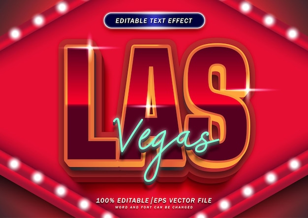 Las vegas text style effect editable