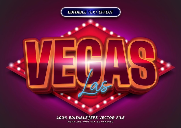 Las vegas text style effect editable