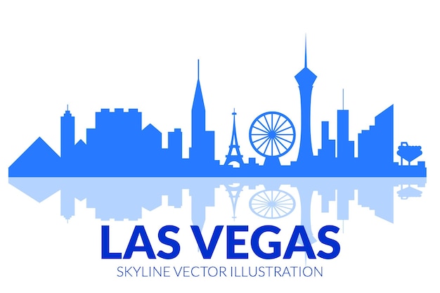 LAS VEGAS vector silhouette skyline vector