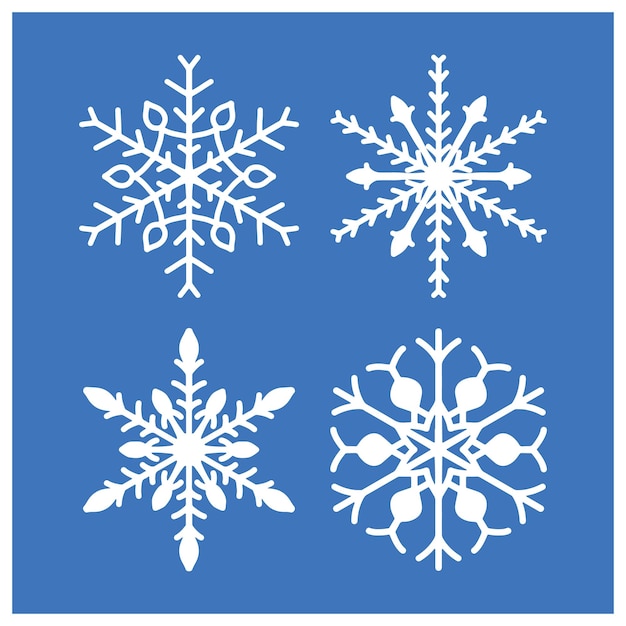 laser cut christmas snow flakes vector set