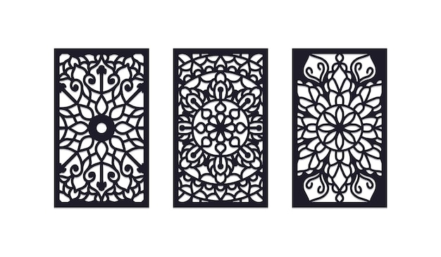 Laser Cut wedding invitation mandala panel template