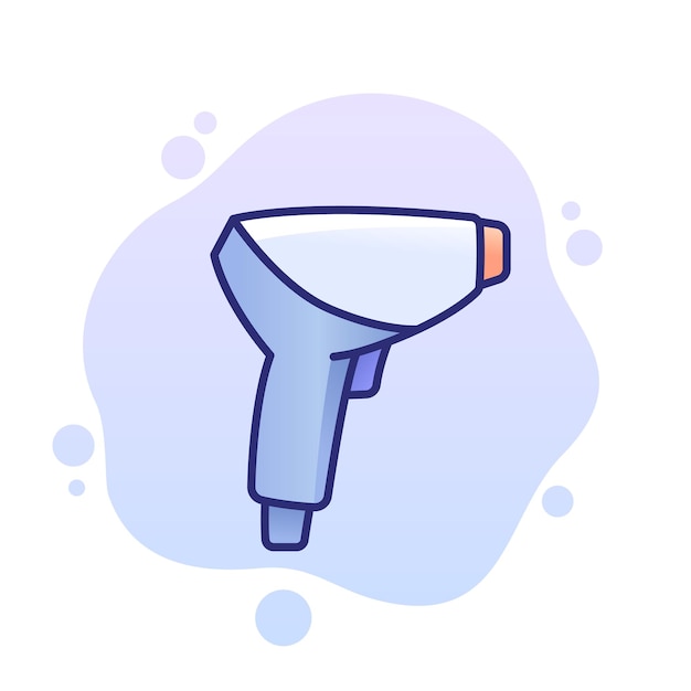 Laser epilator icon hair removal vector