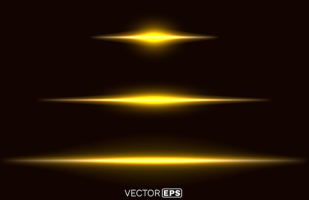 Vector laser light beam on black background vector illustration