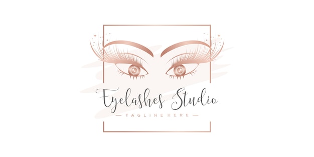 Lashes extention logo design concept for beauty business