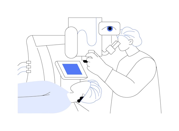 Lasik eye surgery procedure abstract concept vector illustration