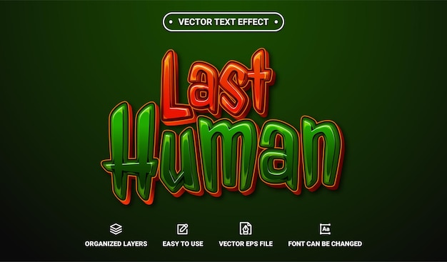 Last Human Editable Vector Text Effect