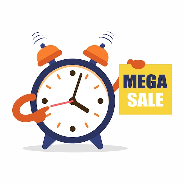 Last minute offer. Mega sale banner with timer for sale promotion. marketing strategies.