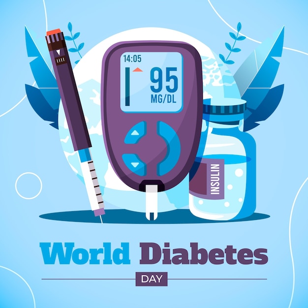 Lat world diabetes day illustration