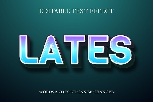 Late 3d gradient style text effect