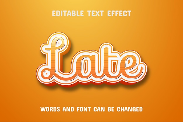 Late text editable text effect