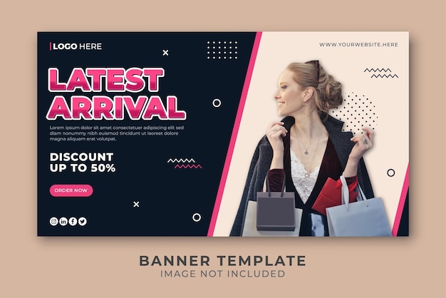 Latest arrival banner template