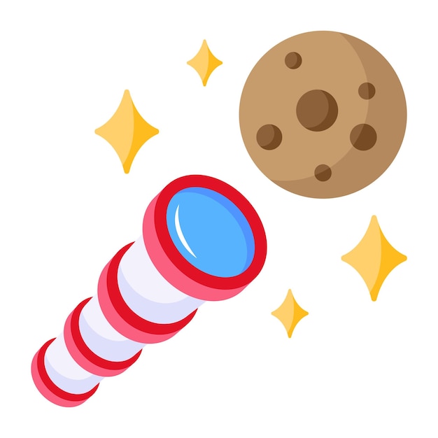 The latest flat icon of astronomy