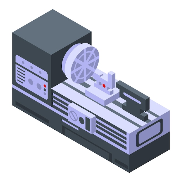 Vector lathe equipment icon isometric of lathe equipment vector icon for web design isolated on white background